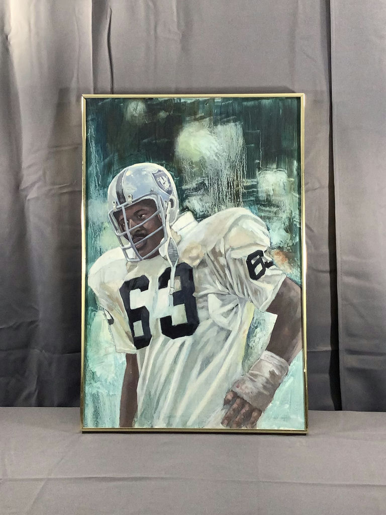 Gene Upshaw #63 - George Guzzi Original Painting on Board - image 2 of 7
