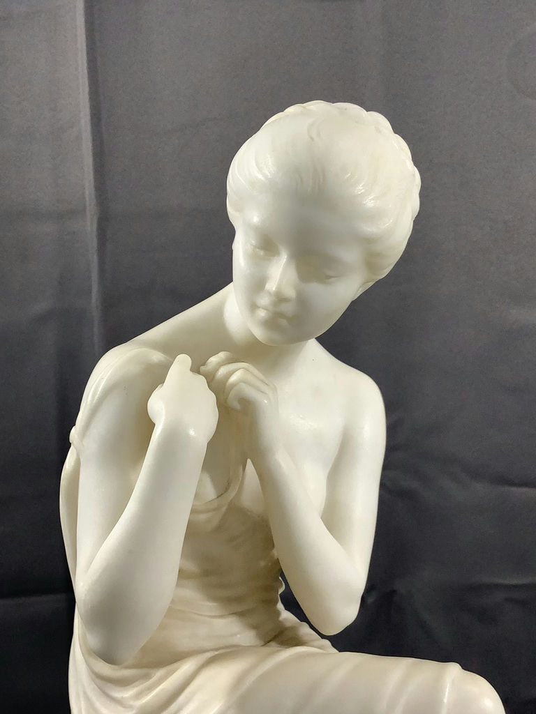 Sándor Járay Antique Alabaster Sculpture - image 3 of 11