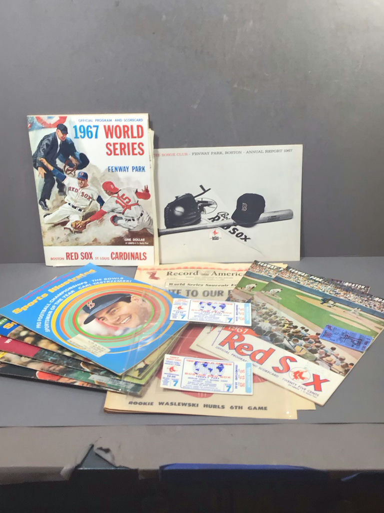 1967 Red Sox Memorabilia w/ World Series Tickets - image 1 of 22