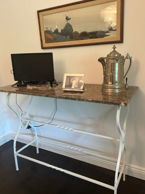 Marble & Metal Console Table - image 1 of 8