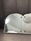 Antique Etched Glass Triptych Wall Mirror - thumbnail 4 of 10