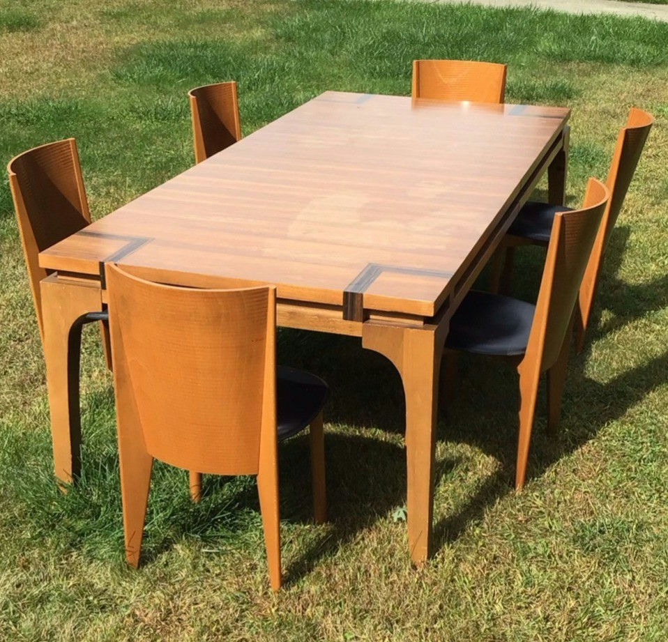 Large MCM Dining Table w/Leaves - image 2 of 13