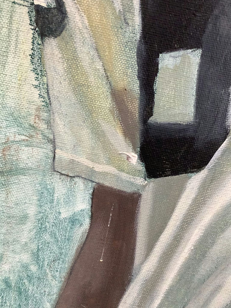 Gene Upshaw #63 - George Guzzi Original Painting on Board - image 4 of 7