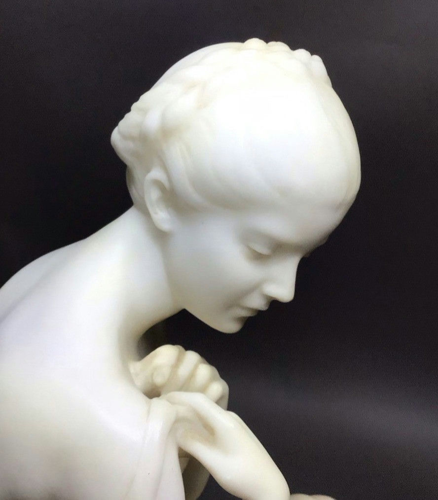 Sándor Járay Antique Alabaster Sculpture - image 2 of 11