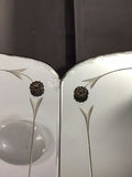 Antique Etched Glass Triptych Wall Mirror - thumbnail 6 of 10