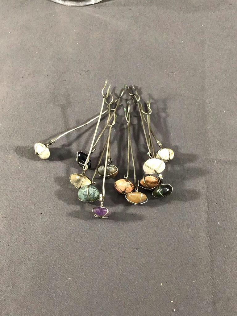 Silver Cocktail Picks & Antique Glass Jar (20+dwt) - image 7 of 17