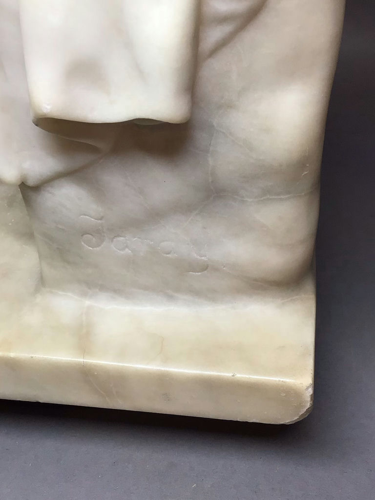 Sándor Járay Antique Alabaster Sculpture - image 10 of 11