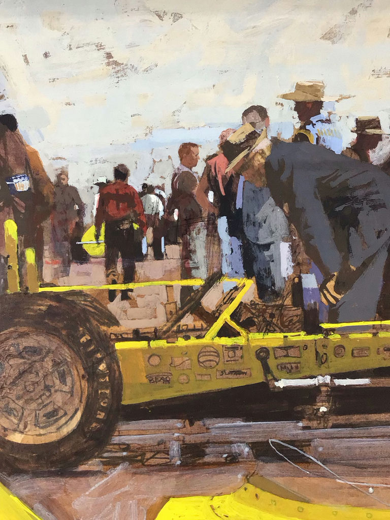 Bernie Fuchs Framed Original Racecar Art - image 6 of 10