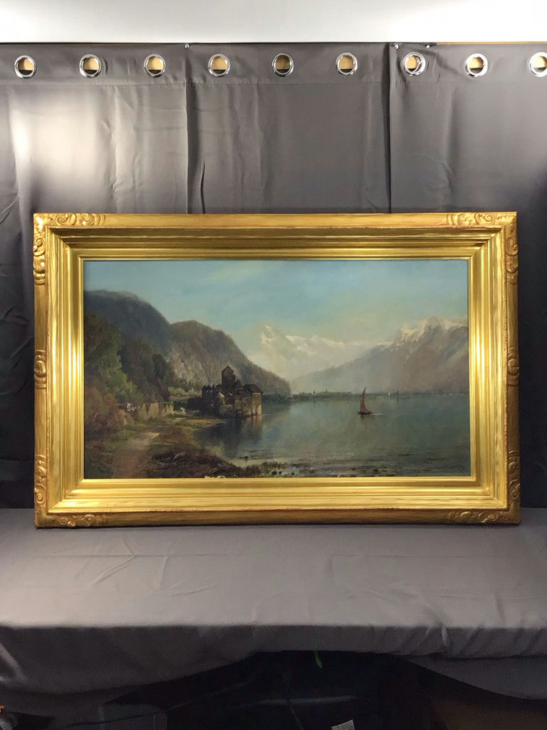 Antique Framed Paint on Canvas - image 2 of 10