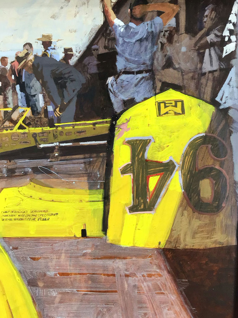 Bernie Fuchs Framed Original Racecar Art - image 5 of 10