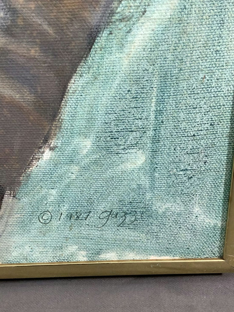 Gene Upshaw #63 - George Guzzi Original Painting on Board - image 3 of 7
