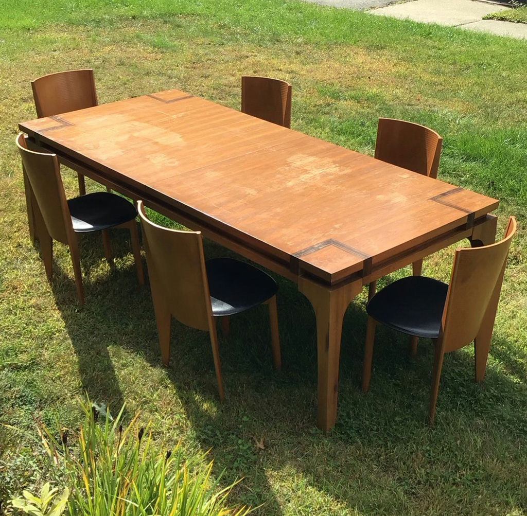 Large MCM Dining Table w/Leaves - image 3 of 13