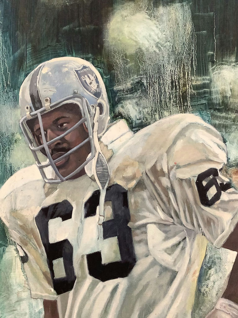 Gene Upshaw #63 - George Guzzi Original Painting on Board - image 1 of 7
