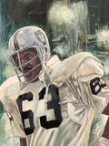Gene Upshaw #63 - George Guzzi Original Painting on Board - thumbnail 1 of 7