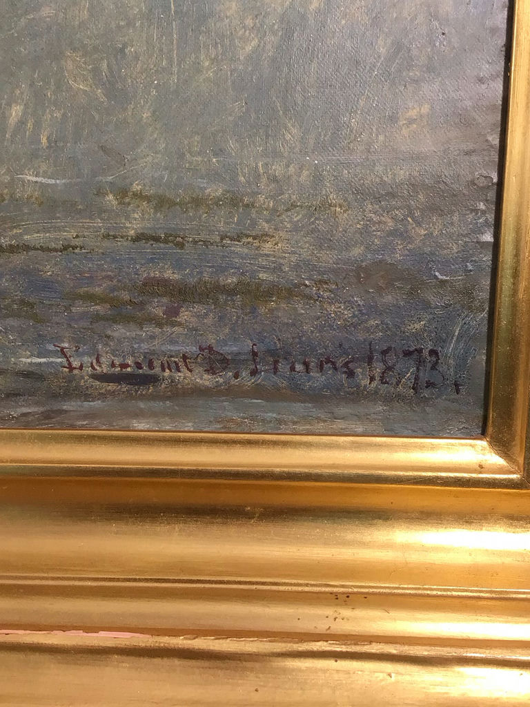 Antique Framed Paint on Canvas - image 3 of 10