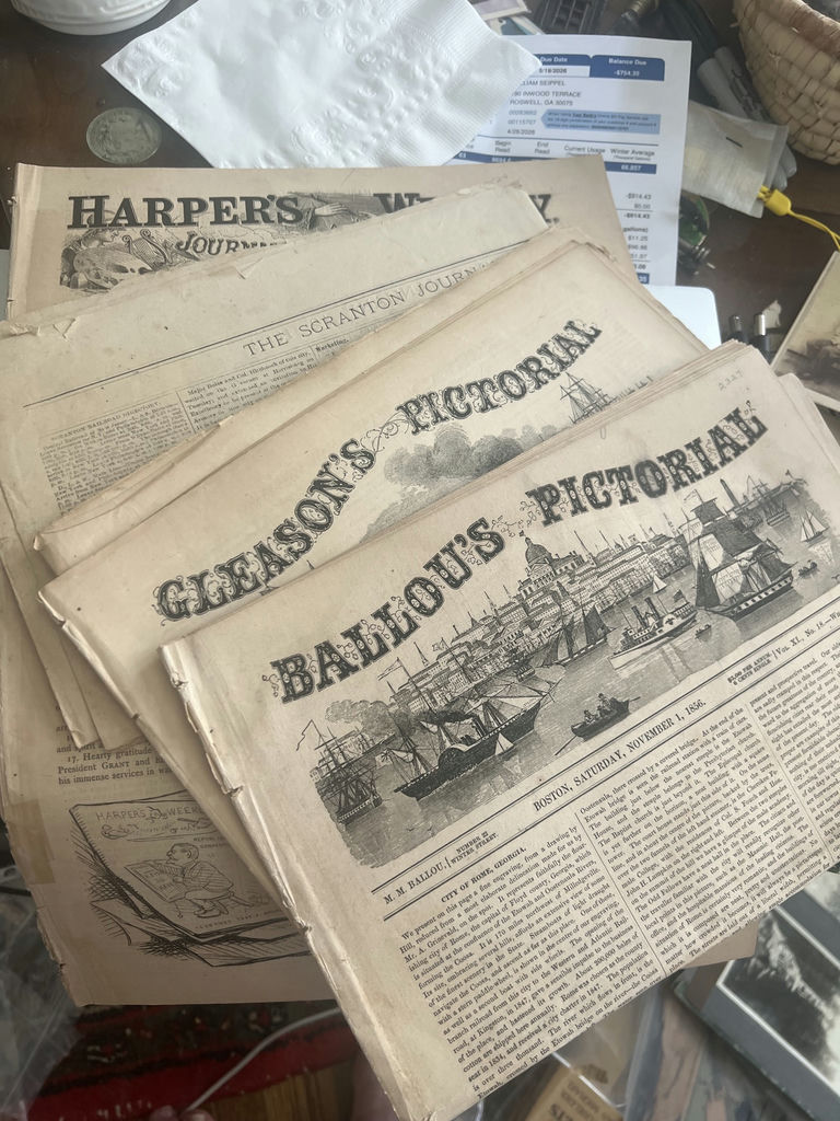 1850’s -1870s Newspapers Harper’s, Scranton Journal, Gleason - image 2 of 8