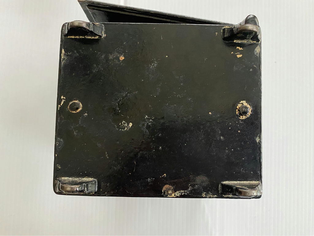 Cast Iron Bank Black Paint Antique - image 6 of 8