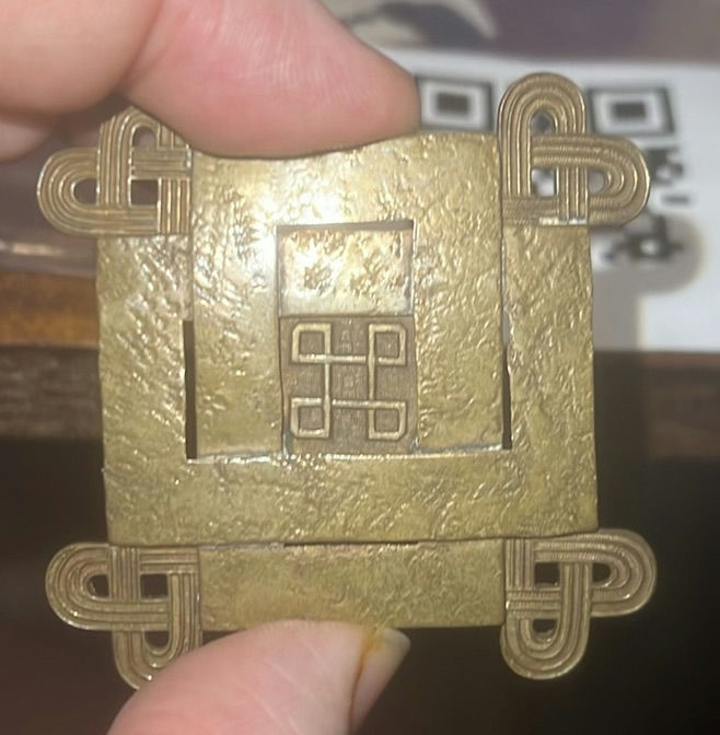 Baer Modernist Brass Brooch Vintage - image 1 of 3