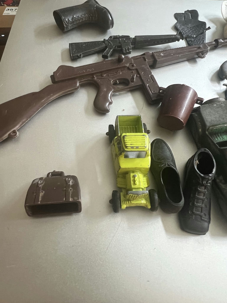 Lot GI Joe Parts And Dinky Tootsie Car Parts - image 2 of 21