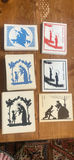 Doris Burdick Sample Silhouette Christmas Cards Large Lot - thumbnail 4 of 9