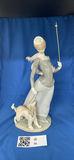 Lladro Lady with Shawl Parasol Dog 4914 - thumbnail 1 of 7