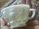 3 Pieces Westmoreland Grapevine Milk Glass Tea Cups Saucers - thumbnail 7 of 11