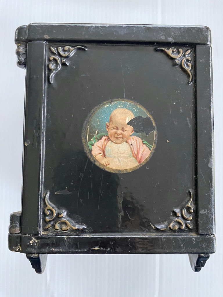 Cast Iron Bank Black Paint Antique - image 4 of 8