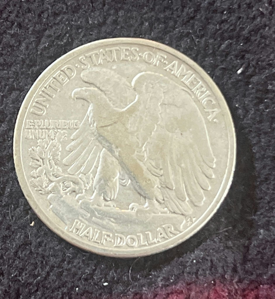 1939 United States Silver Half Dollar Walking Liberty - image 2 of 2