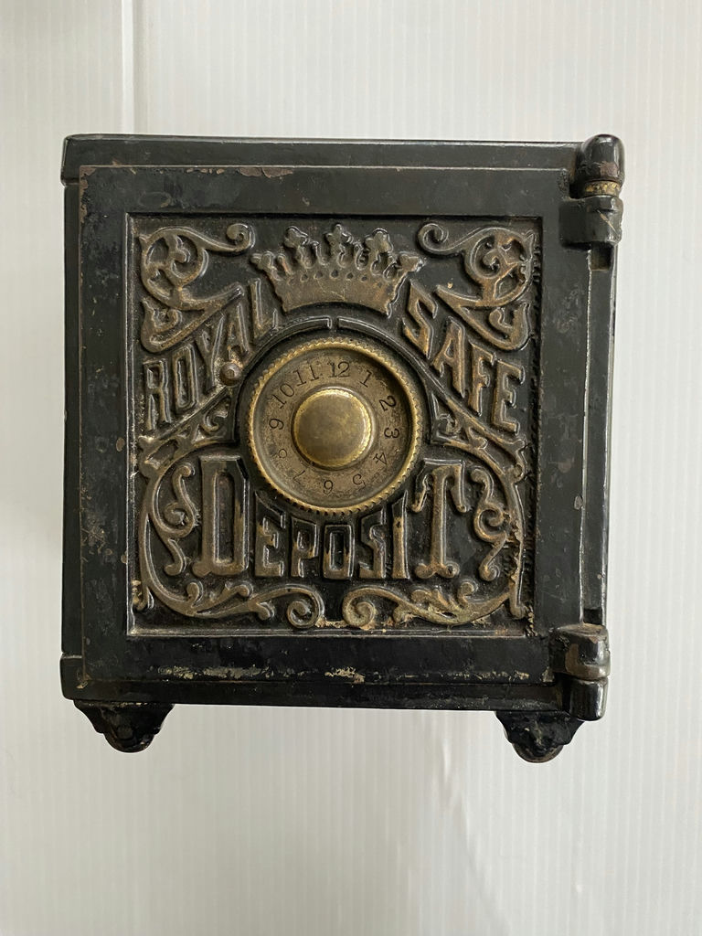 Cast Iron Bank Black Paint Antique - image 1 of 8