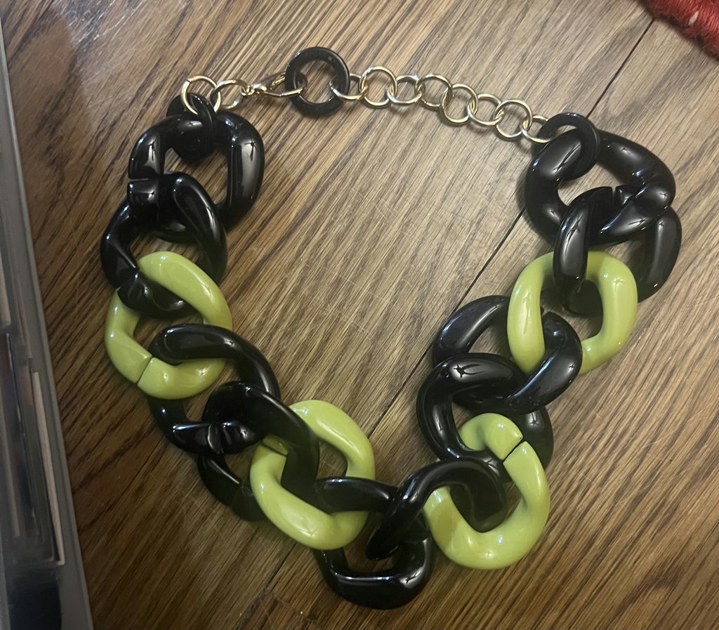 Pair Of Chunky Chain Modern Lucite Women’s Necklaces - image 3 of 6