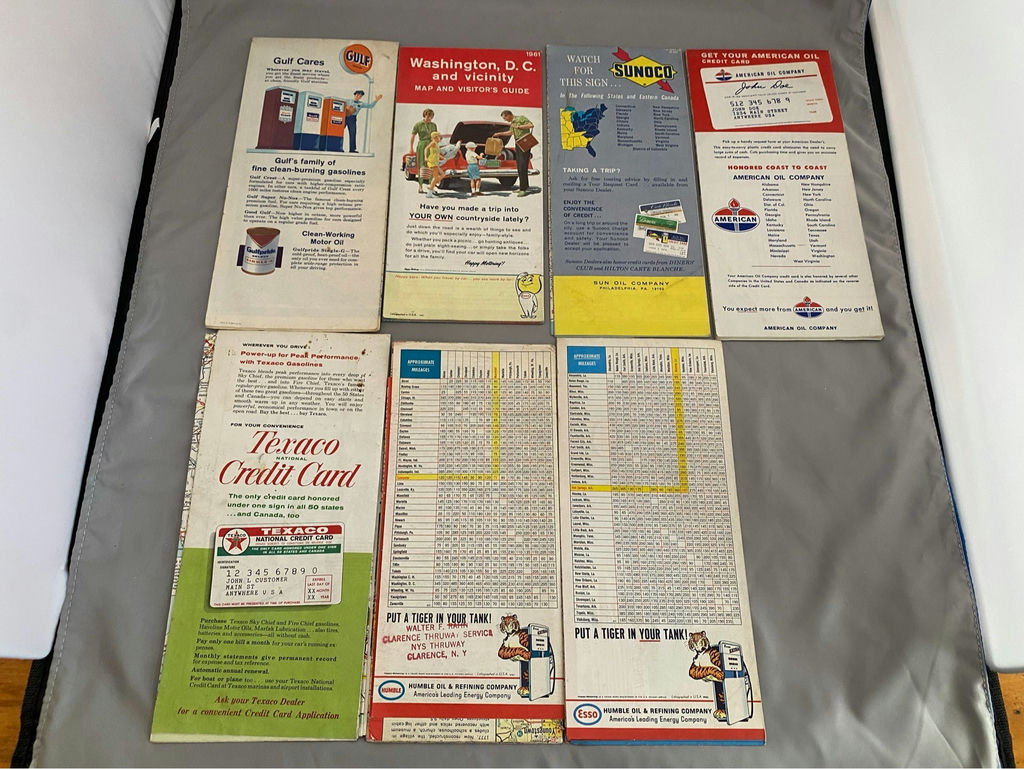 Vintage Service Statio Highway Maps c. 1960's Lot of 7 - image 2 of 2