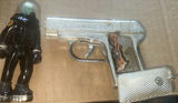 Hawkeye Chrome Cap Pistol & Fisher-Price 1979 Alien Figure - thumbnail 2 of 7