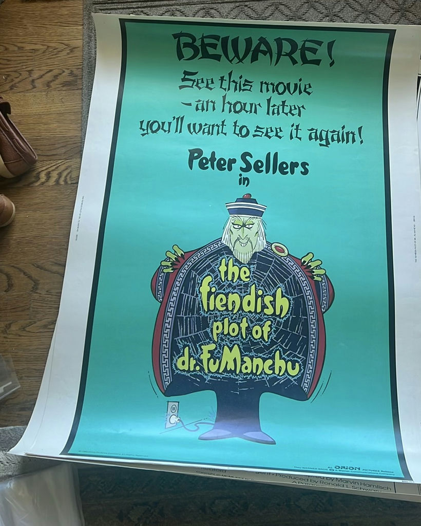 1980 Movie Poster Peter Sellers The Fiendish Plot Of Dr. Fu Manchu - image 1 of 7