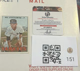 Mel Stottlemyre 1967 Yankees Autographed Topps Baseball Card With Coa - thumbnail 1 of 4
