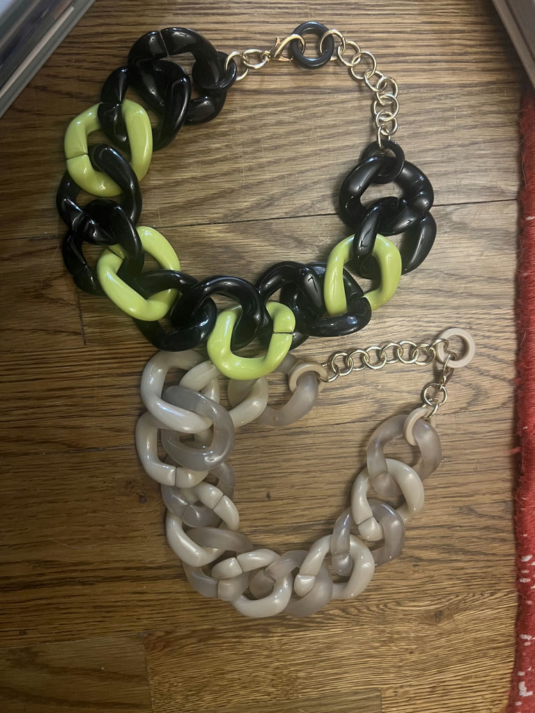 Pair Of Chunky Chain Modern Lucite Women’s Necklaces - image 1 of 6