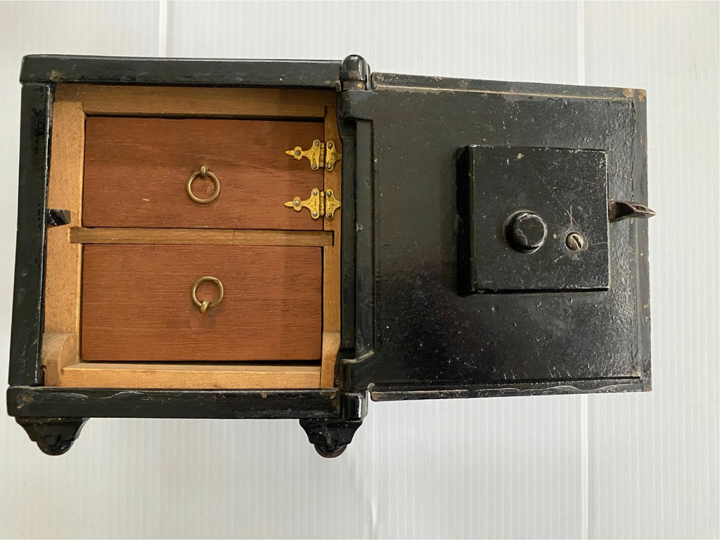 Cast Iron Bank Black Paint Antique - image 7 of 8