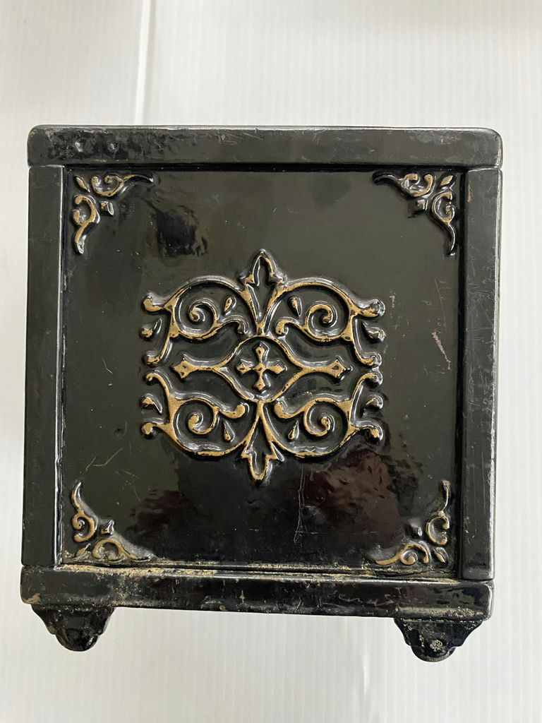 Cast Iron Bank Black Paint Antique - image 3 of 8