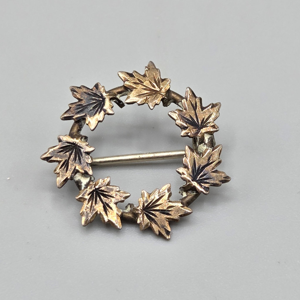 Antique Silver Maple Leaf Pin - image 1 of 4