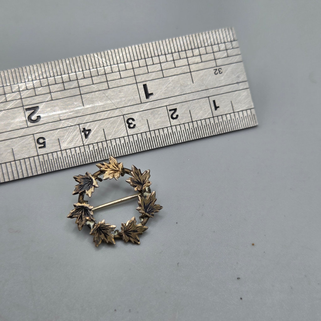 Antique Silver Maple Leaf Pin - image 4 of 4