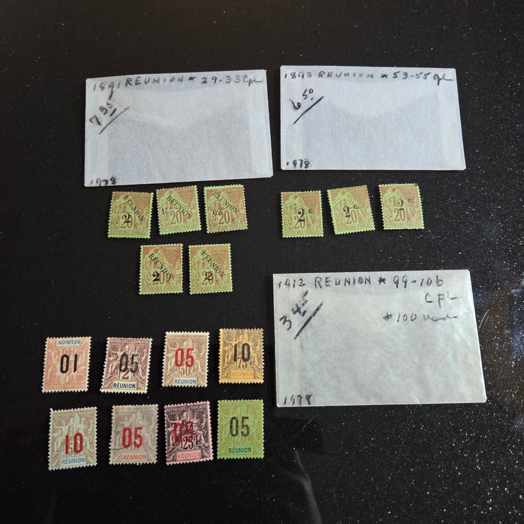 1891 1893 and 1912 Reunion Stamp Sets - image 1 of 4