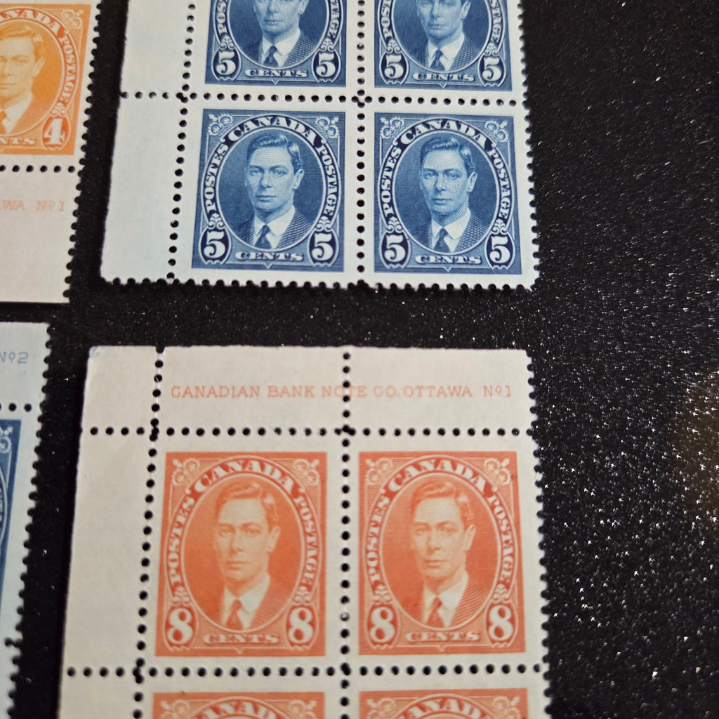 Canada 4, 5 and 8 Cent Stamp Blocks - image 3 of 3
