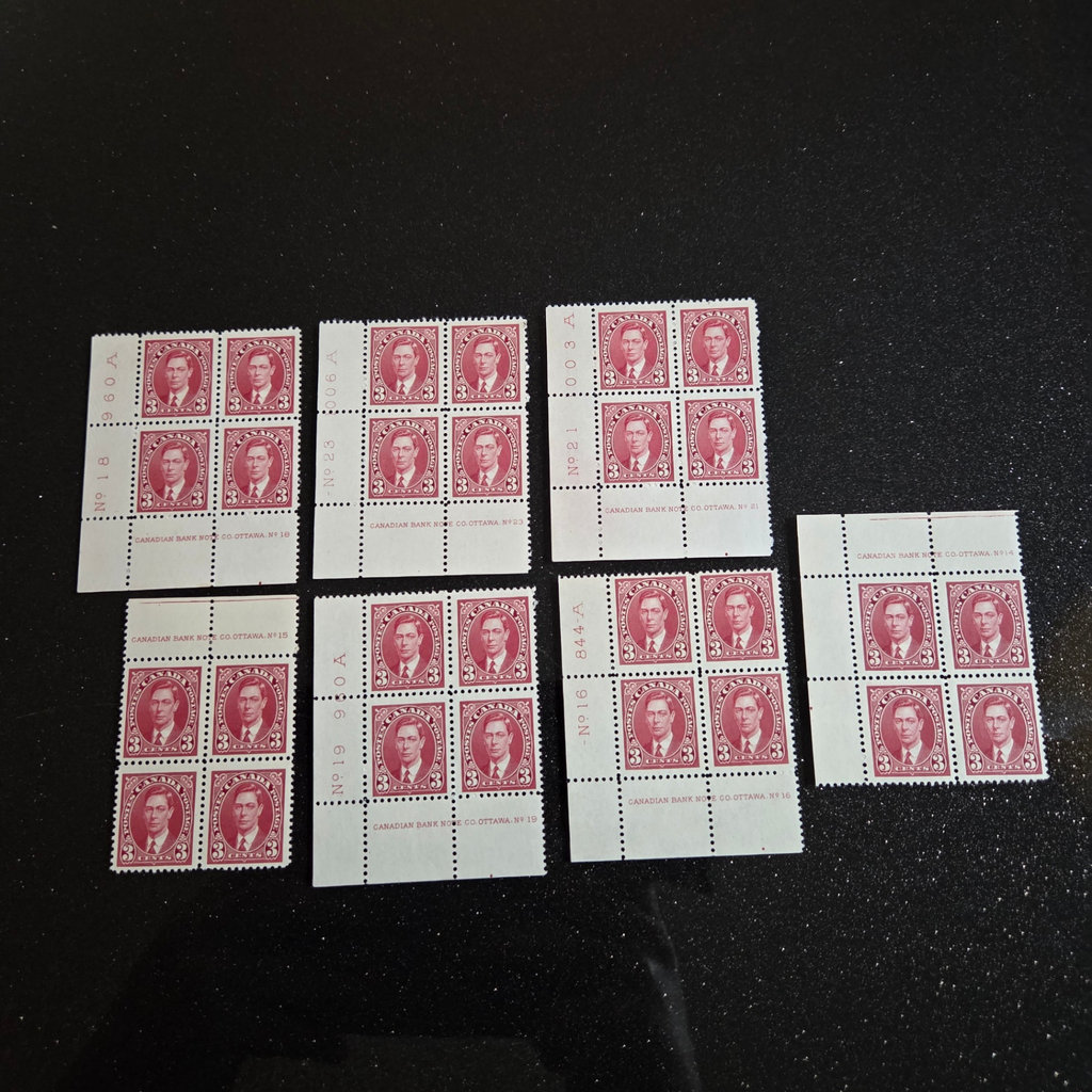 Canada #233 1937 3 Cent Stamp Blocks - image 1 of 3
