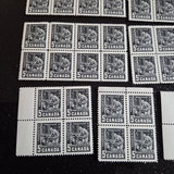 1957 Canada 5 Cent Miner Stamp Blocks - thumbnail 2 of 3