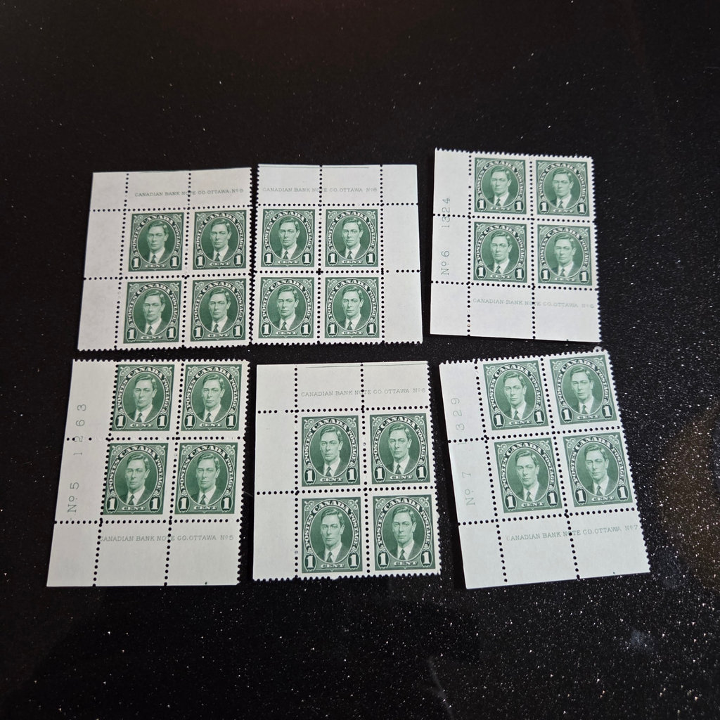 Canada 1 Cent Stamp Blocks 1937 - image 1 of 3