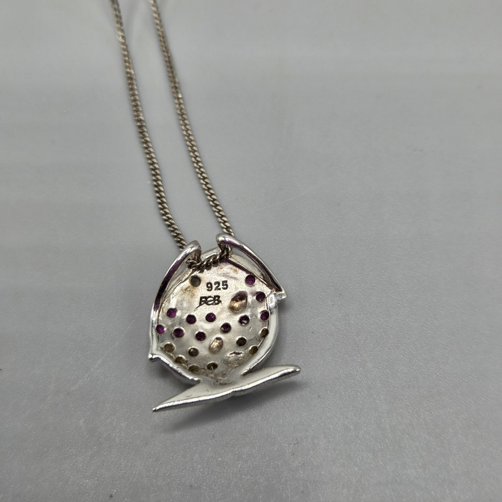 Sterling Silver Fish Pendant on 18" Silver Chain - image 3 of 5