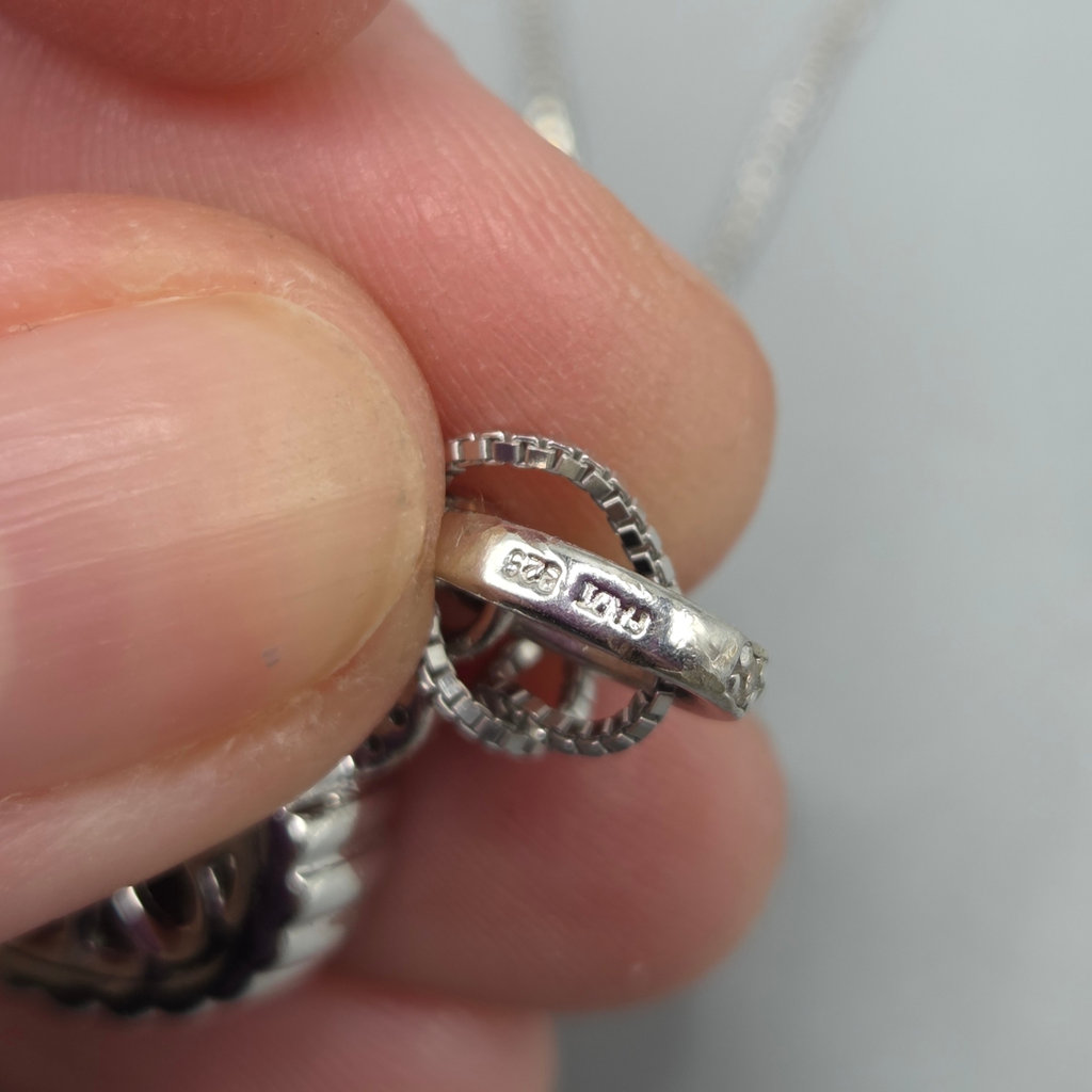 Sterling Silver Heart Pendant on Silver Chain - image 4 of 7