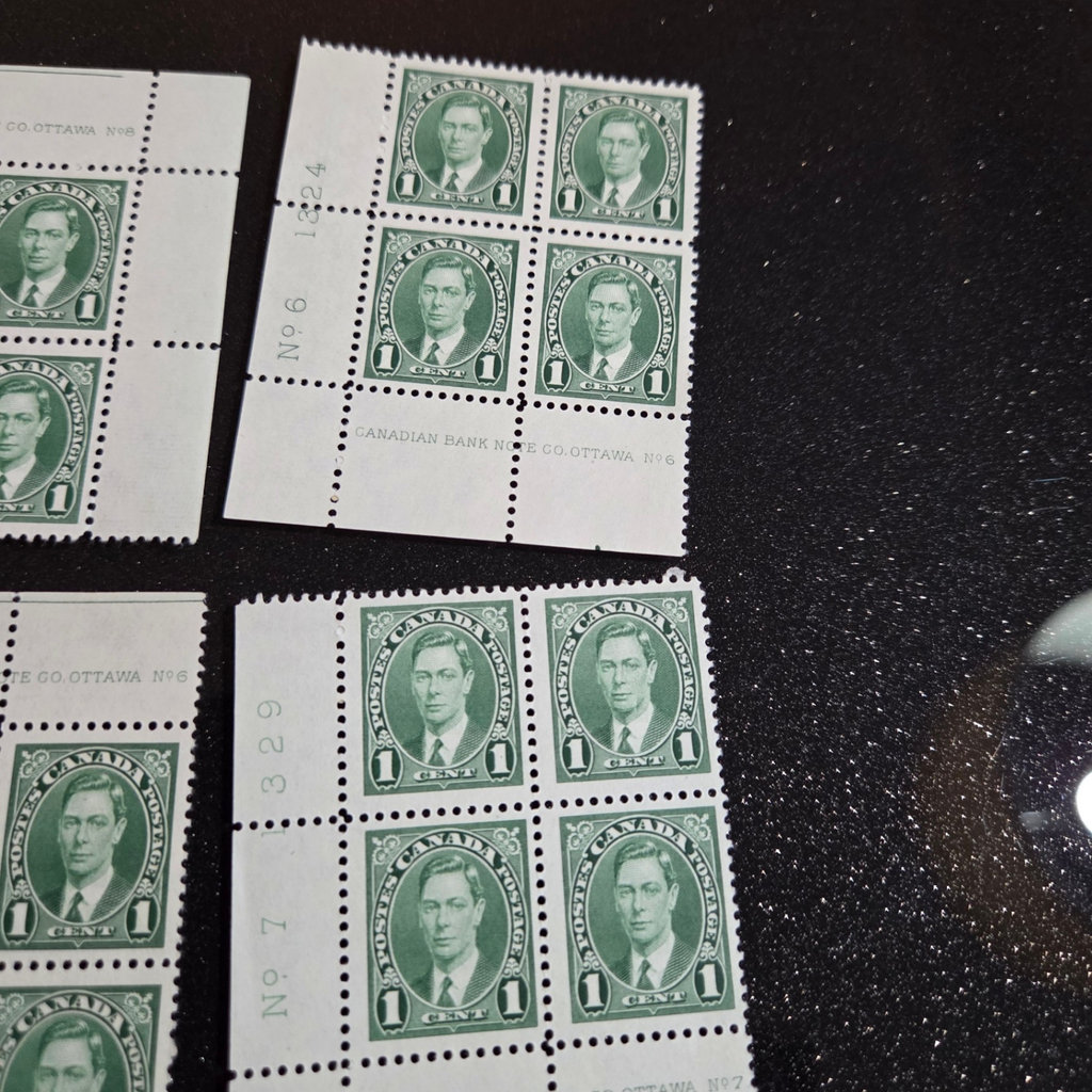 Canada 1 Cent Stamp Blocks 1937 - image 3 of 3