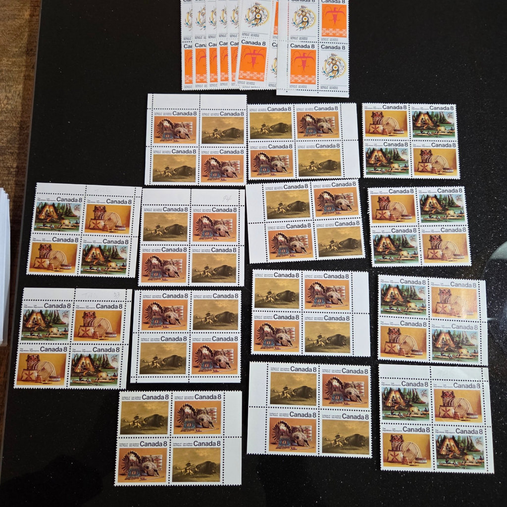 Canada 8 Cent Stamp Blocks - image 1 of 3
