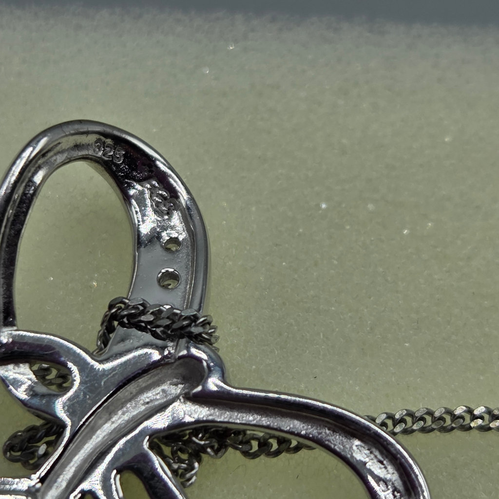 Sterling Silver Butterfly Pendant on Silver Chain - image 5 of 5