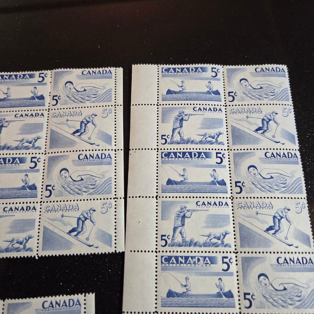 1957 Canada 5 Cent Sports Stamps - image 3 of 3